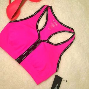 Bebe Logo zip Front Sport bra